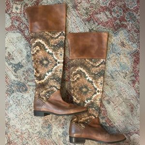 Stuart Weitzman tie dye over the knee boot